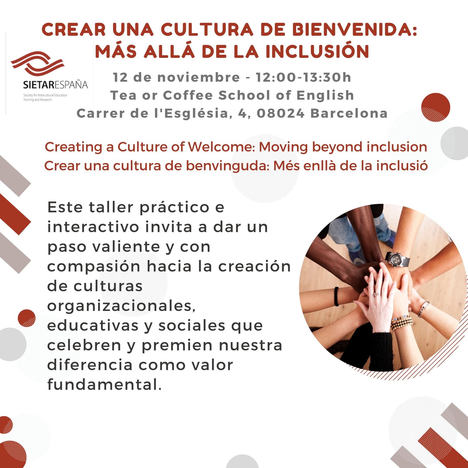 Crear una cultura de bienvenida: Más allá de la inclusión