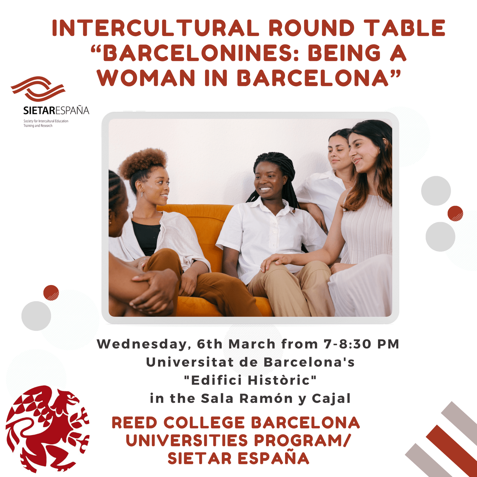 Intercultural Round Table “Barcelonines: Being a Woman in Barcelona”