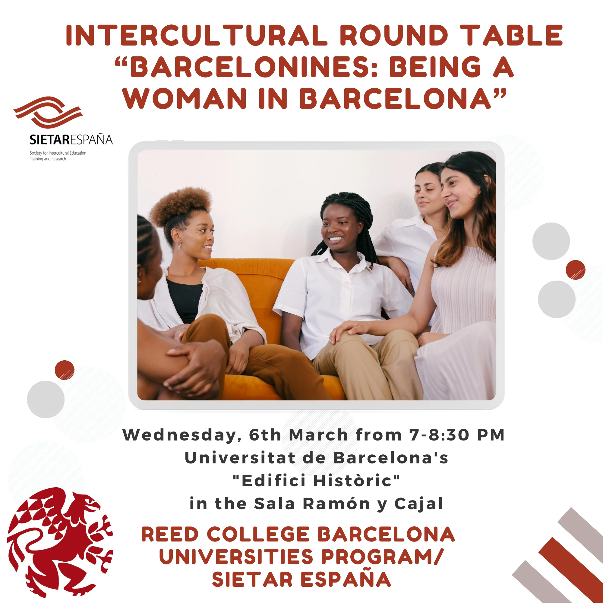 Intercultural Round Table “Barcelonines: Being a Woman in Barcelona”